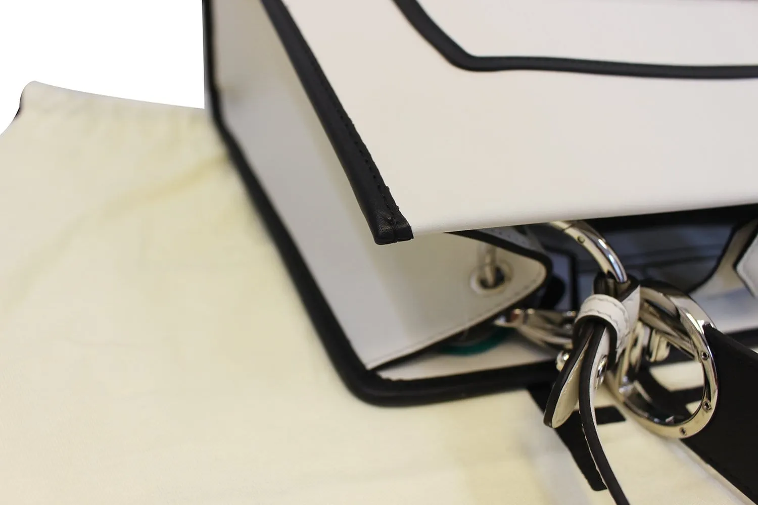 FENDI White Leather Runway Tote Bag - Sale