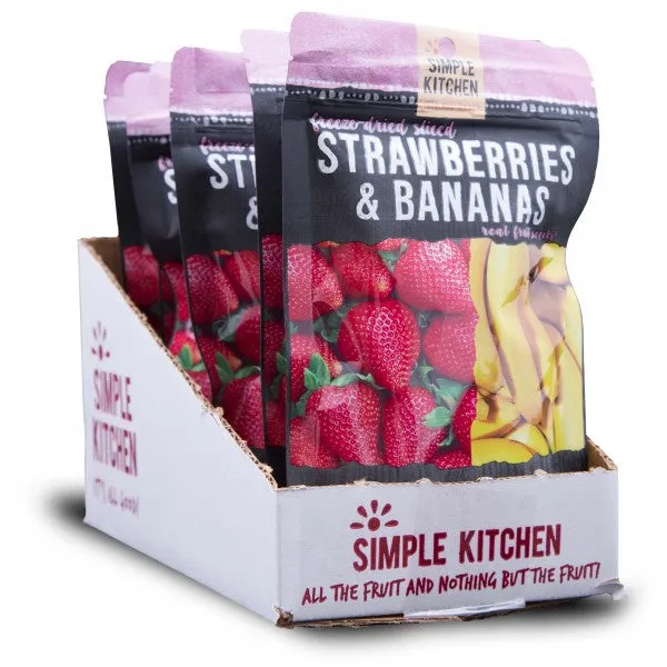 Freeze-Dried Strawberries & Bananas - 6 Pack