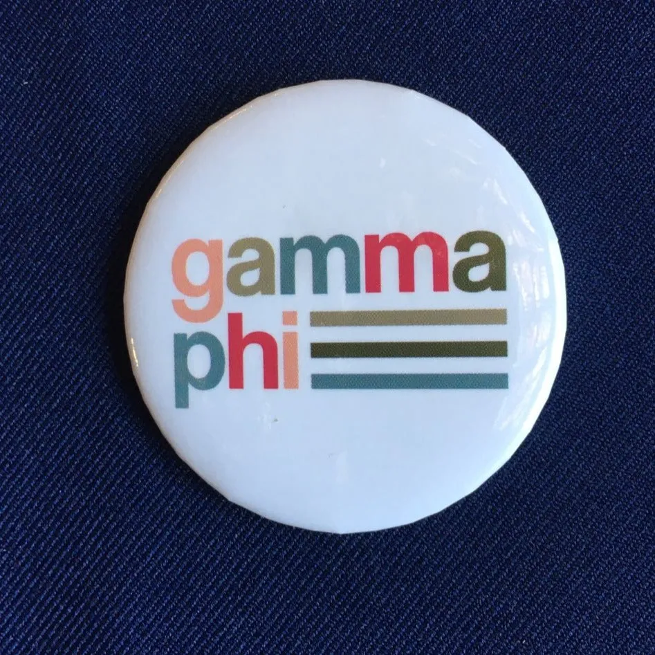 Gamma Phi Beta Trio Stripe Button
