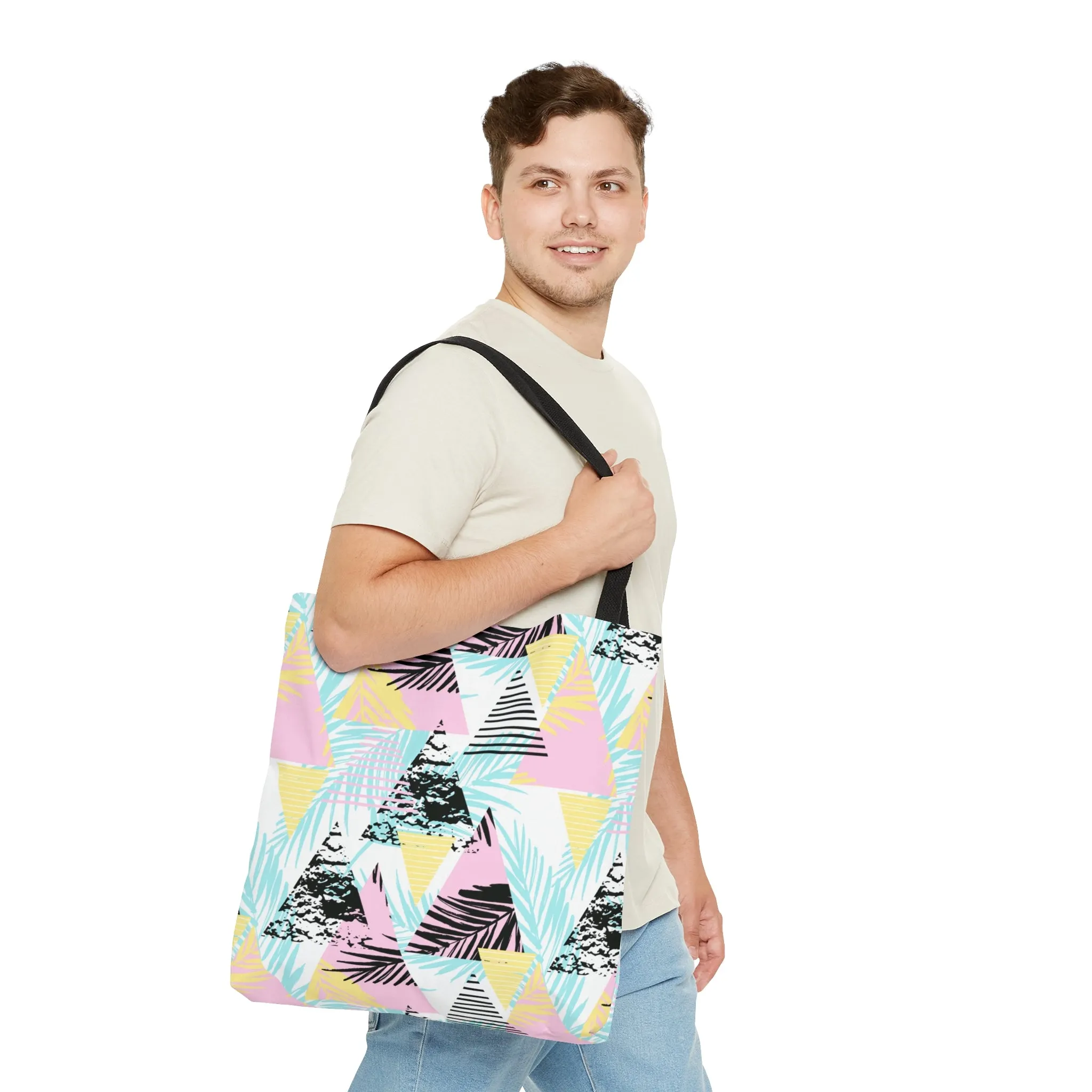 Geometric Palm Tote Bag