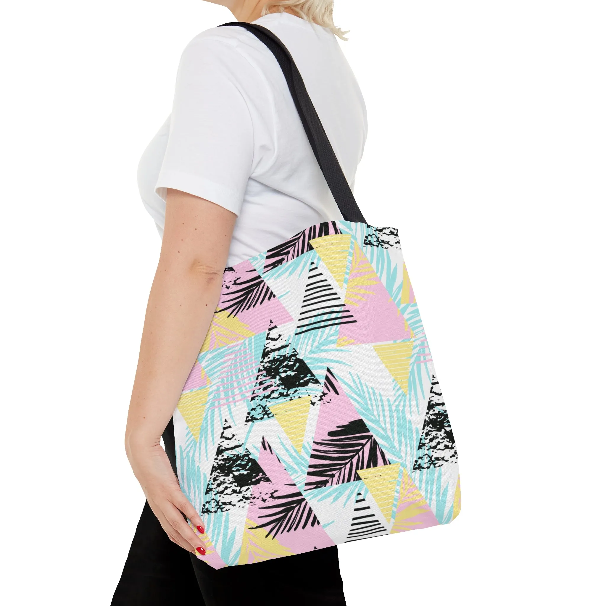 Geometric Palm Tote Bag