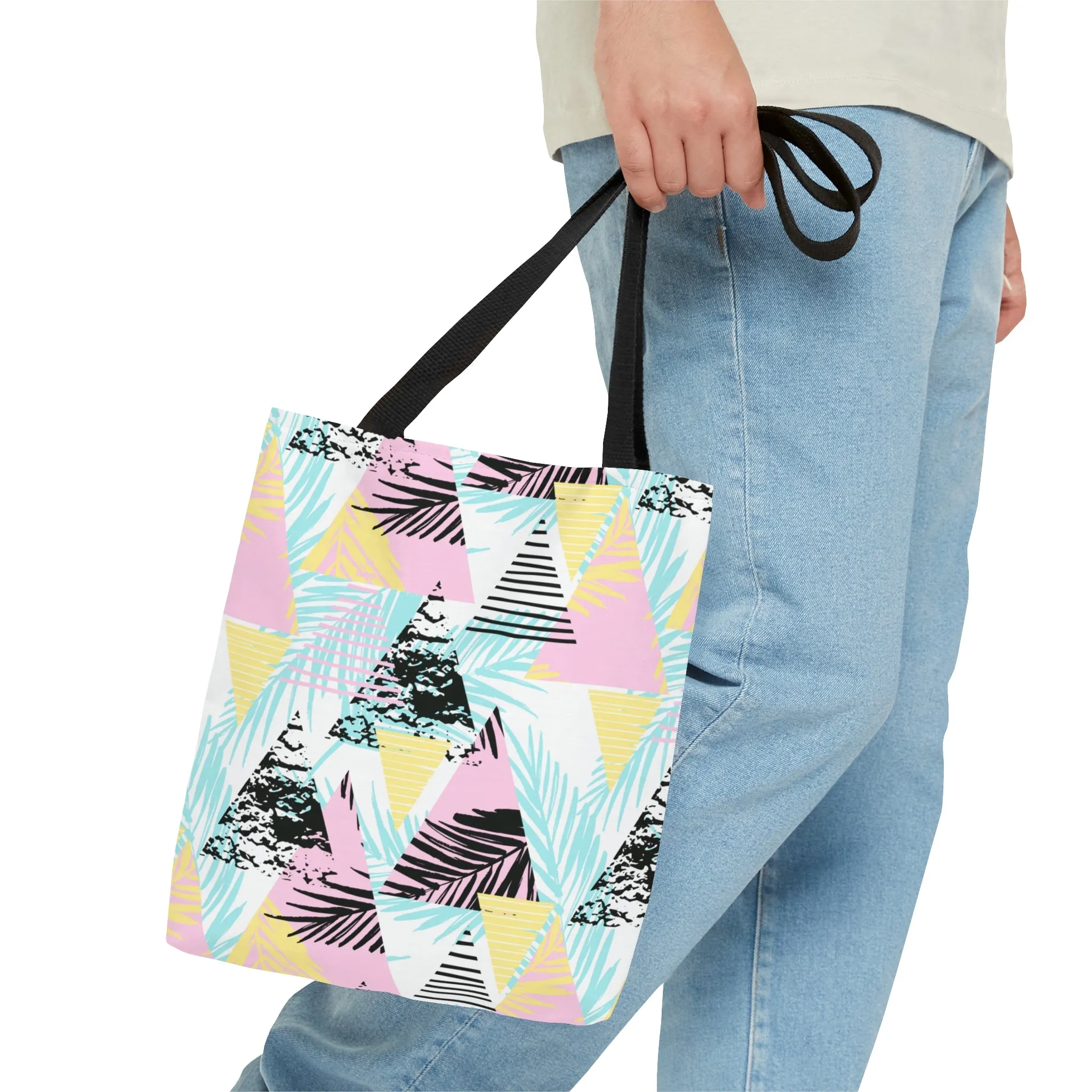 Geometric Palm Tote Bag