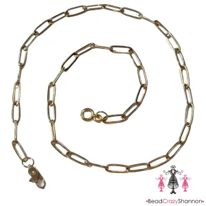Gold Paper Clip Chain