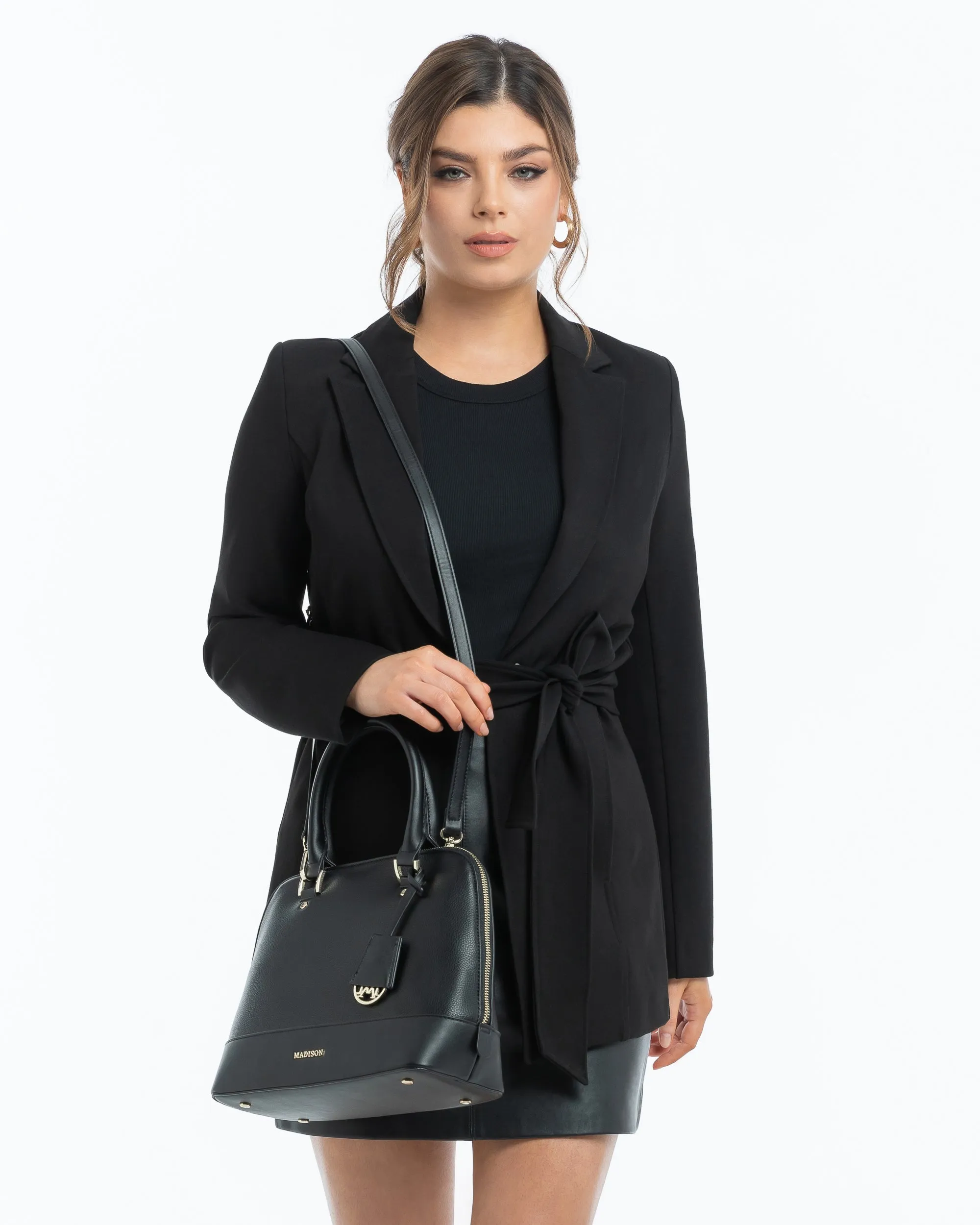 Grace Medium Dome Satchel Bag   Scarf Charm