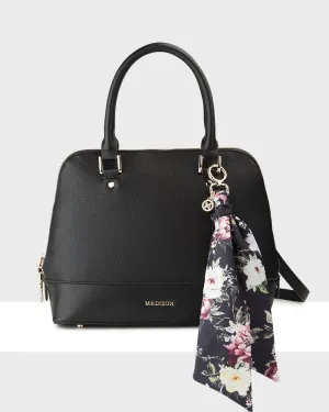 Grace Medium Dome Satchel Bag   Scarf Charm