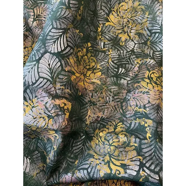 Grey Gold Bordered Curtains - Curtains & Drapes - Set of 2