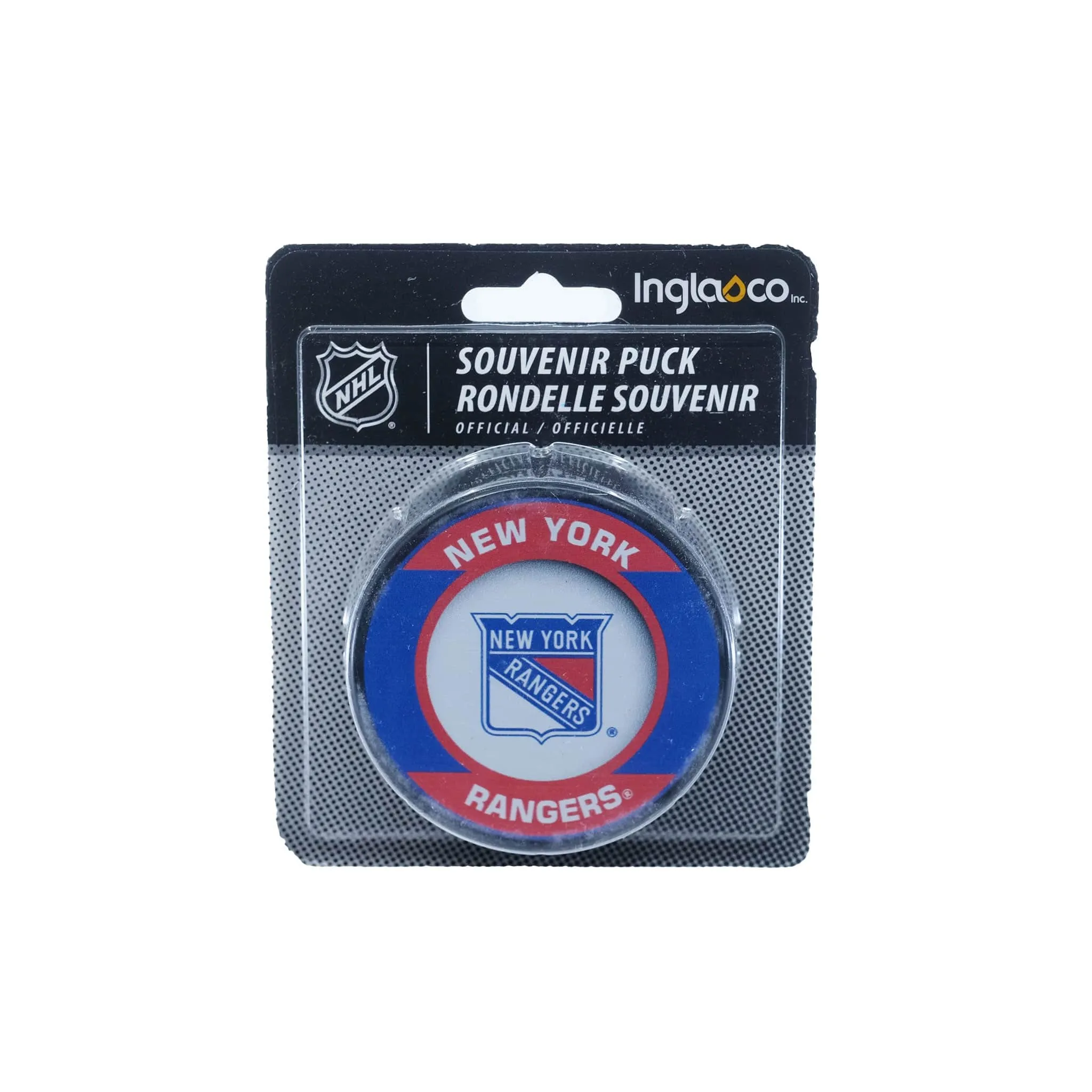 Inglasco NHL Retro Logo Hockey Puck - New York Rangers