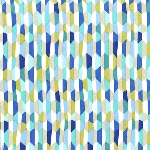 Into the Deep Fractured Waves in Lagoon by Patty Sloniger for Micheal Miller Fabrics