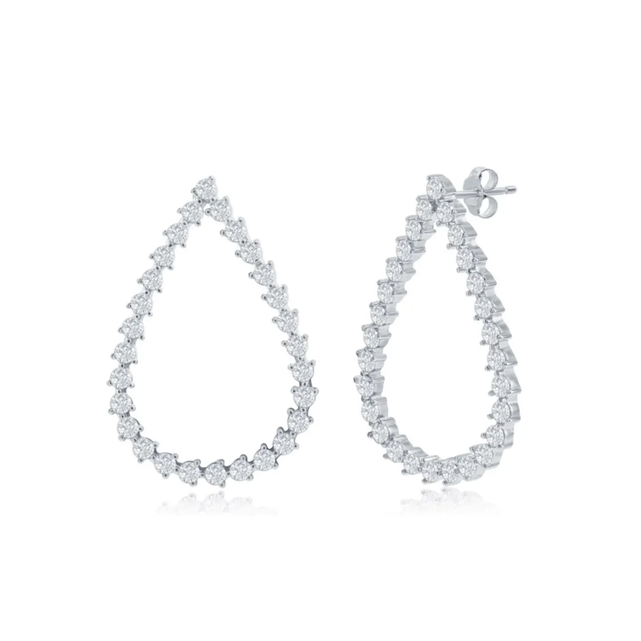 Kaileen CZ Pear Shaped Earrings