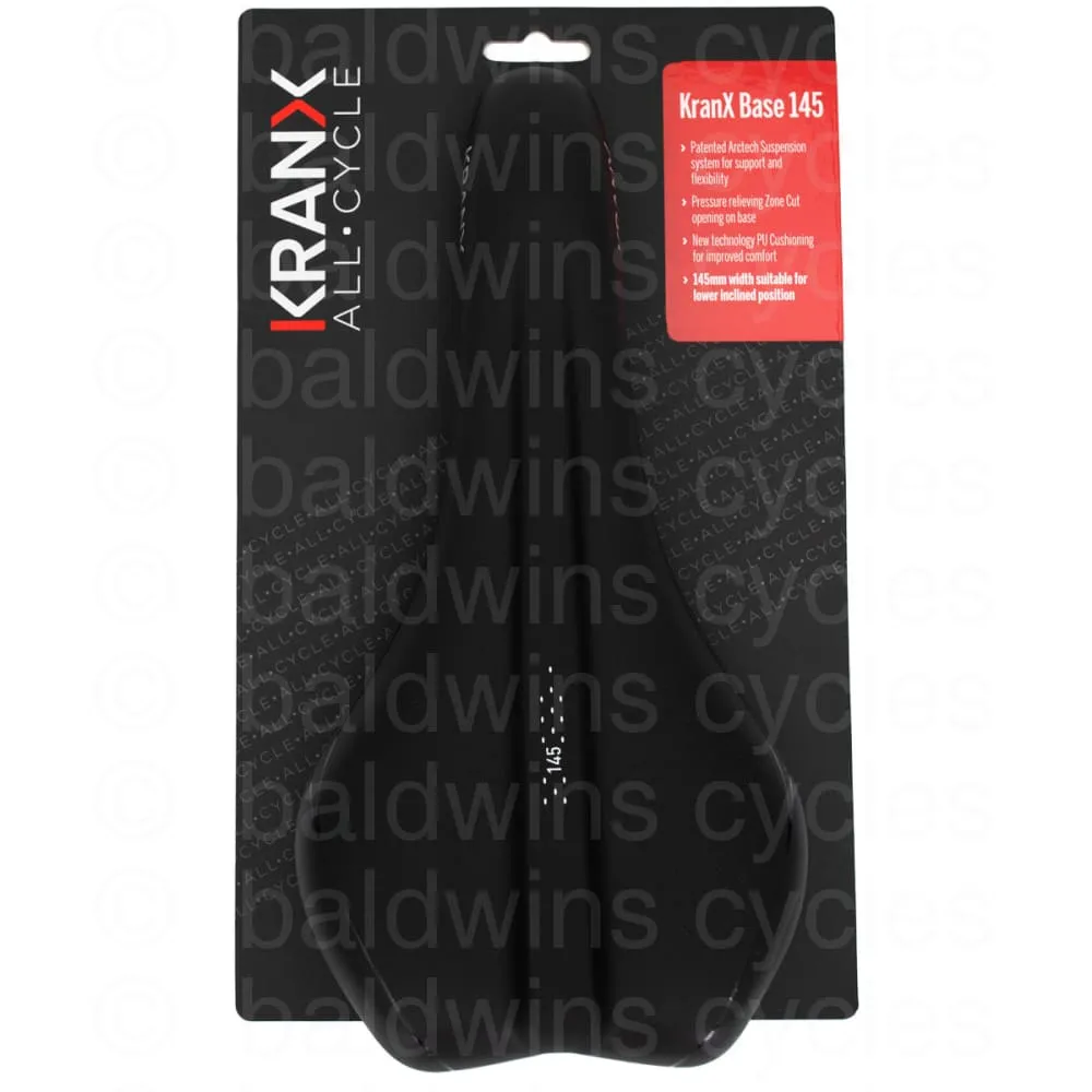 KranX Base 145 Road & Commuter Saddle in Black
