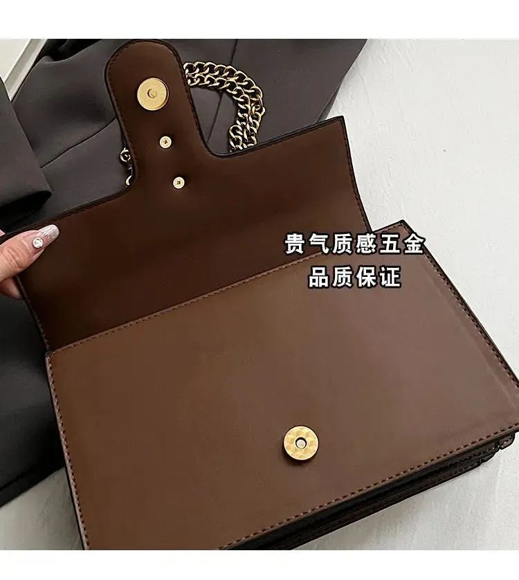 Ladies' Bag Simple and Luxurious, High-quality and Fashionable Versatile Small Square Bag Single Shoulder Crossbody Bag