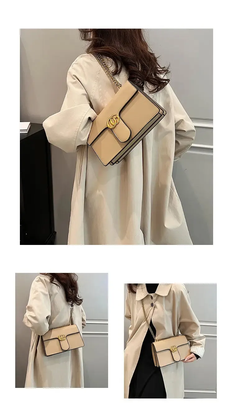 Ladies' Bag Simple and Luxurious, High-quality and Fashionable Versatile Small Square Bag Single Shoulder Crossbody Bag