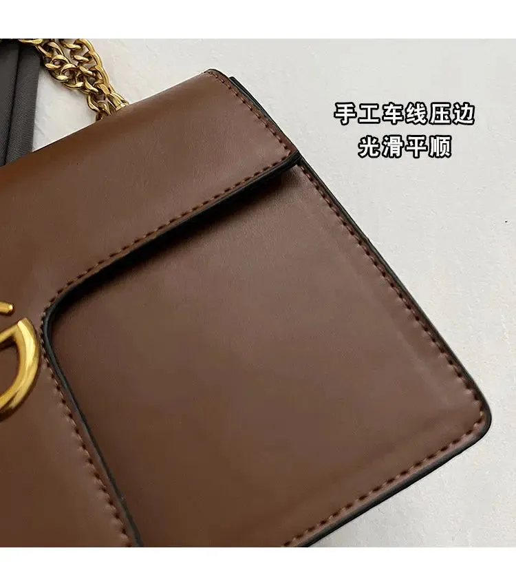 Ladies' Bag Simple and Luxurious, High-quality and Fashionable Versatile Small Square Bag Single Shoulder Crossbody Bag