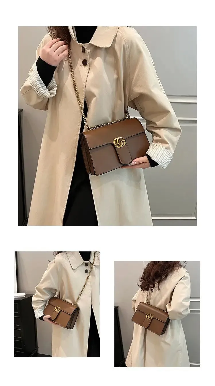 Ladies' Bag Simple and Luxurious, High-quality and Fashionable Versatile Small Square Bag Single Shoulder Crossbody Bag