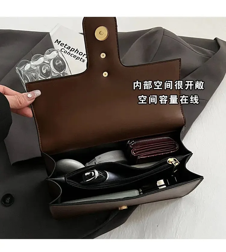 Ladies' Bag Simple and Luxurious, High-quality and Fashionable Versatile Small Square Bag Single Shoulder Crossbody Bag