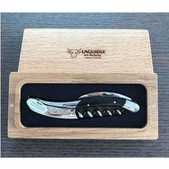 Laguiole en Aubrac Sommelier Waiter's Corkscrew with Morta Bog Oak Handle
