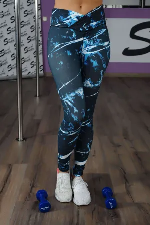 Leggins fitness estampado bicolor