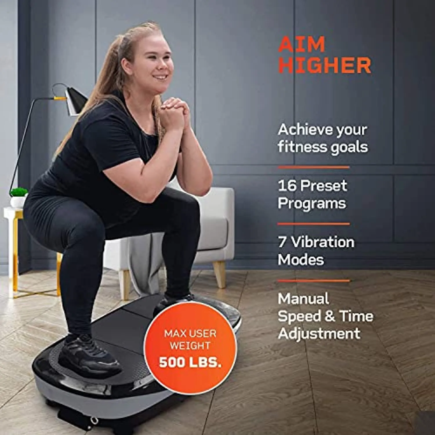 LifePro Rumblex Max 4D Vibration Plate Exercise Machine with Loop Resistance Bands - Full Body Workout Equipment for Home Fitness, Shaping, Training, Recovery, Weight Loss