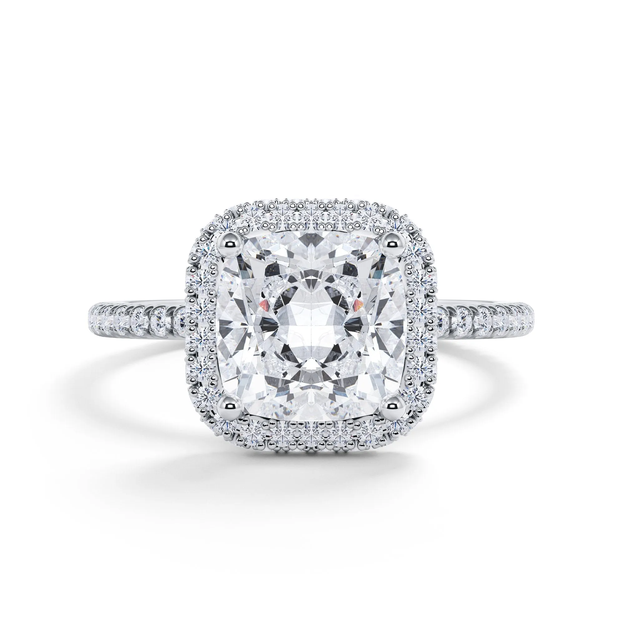 Ljus Cushion Halo Natural Cushion cut Diamond Engagement Ring