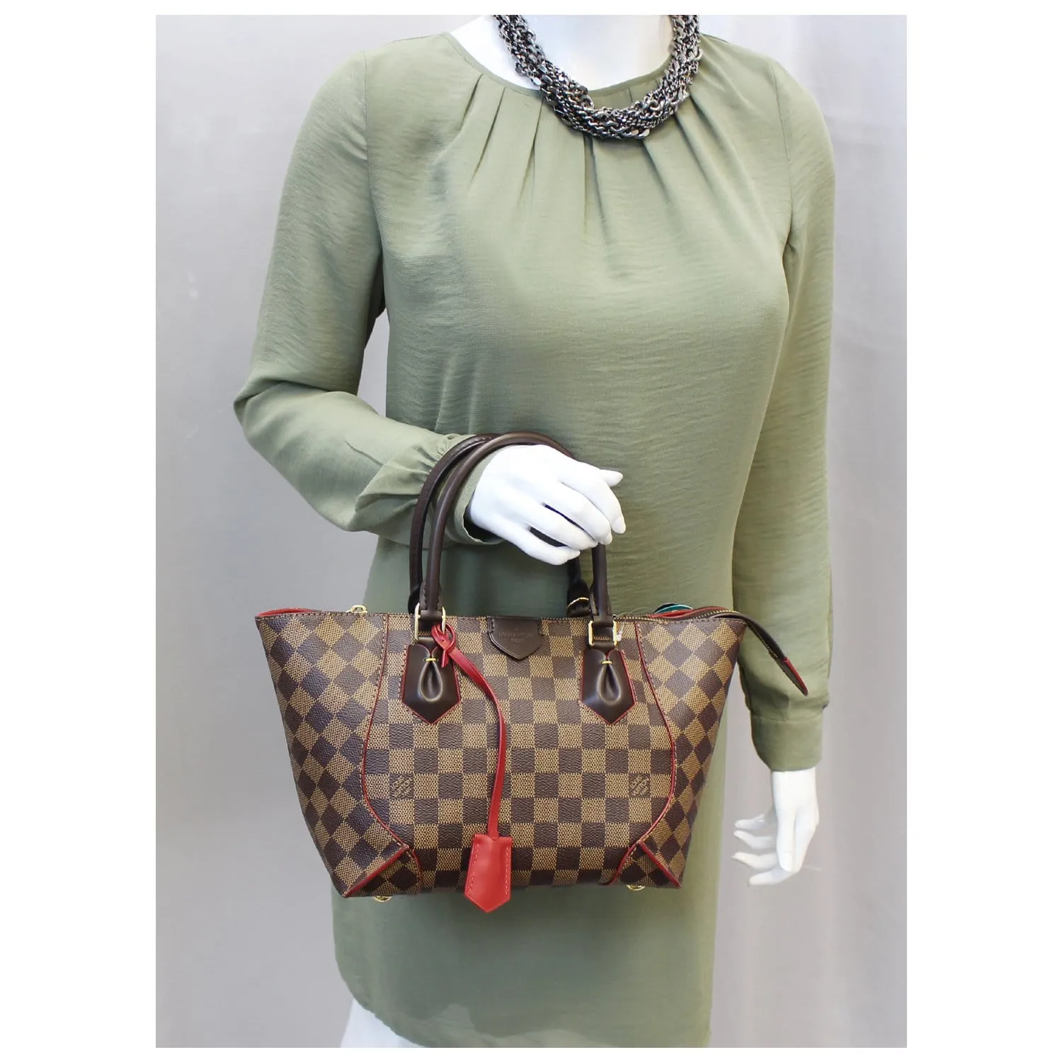 LOUIS VUITTON Caissa PM Damier Ebene Tote Bag
