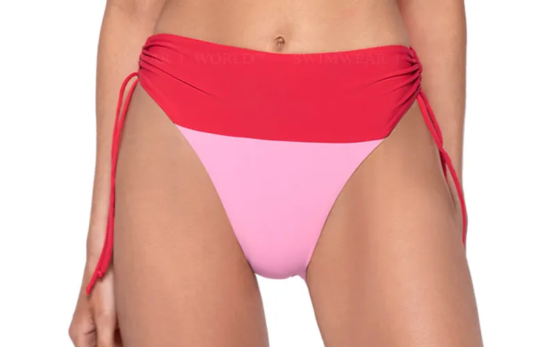 Luna Color Block-Ruched Color Block High Waist ::RET