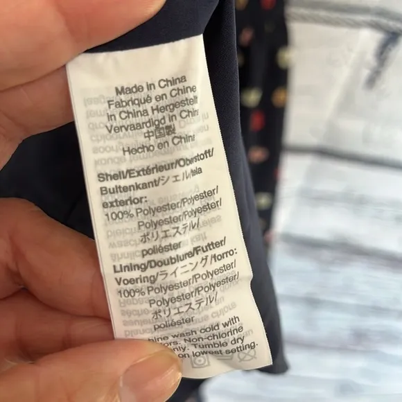 Madewell Confetti Print Retro Dress Indigo Size S
