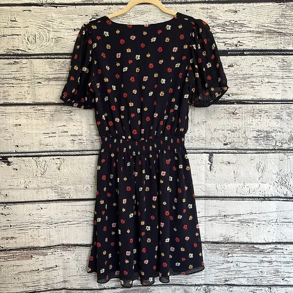 Madewell Confetti Print Retro Dress Indigo Size S