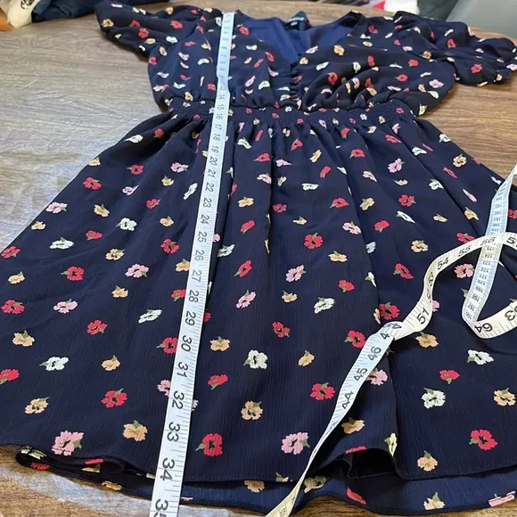 Madewell Confetti Print Retro Dress Indigo Size S