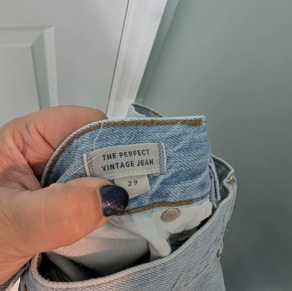 Madewell, Size 29, The Perfect Vintage Jean, Light Wash, High Rise