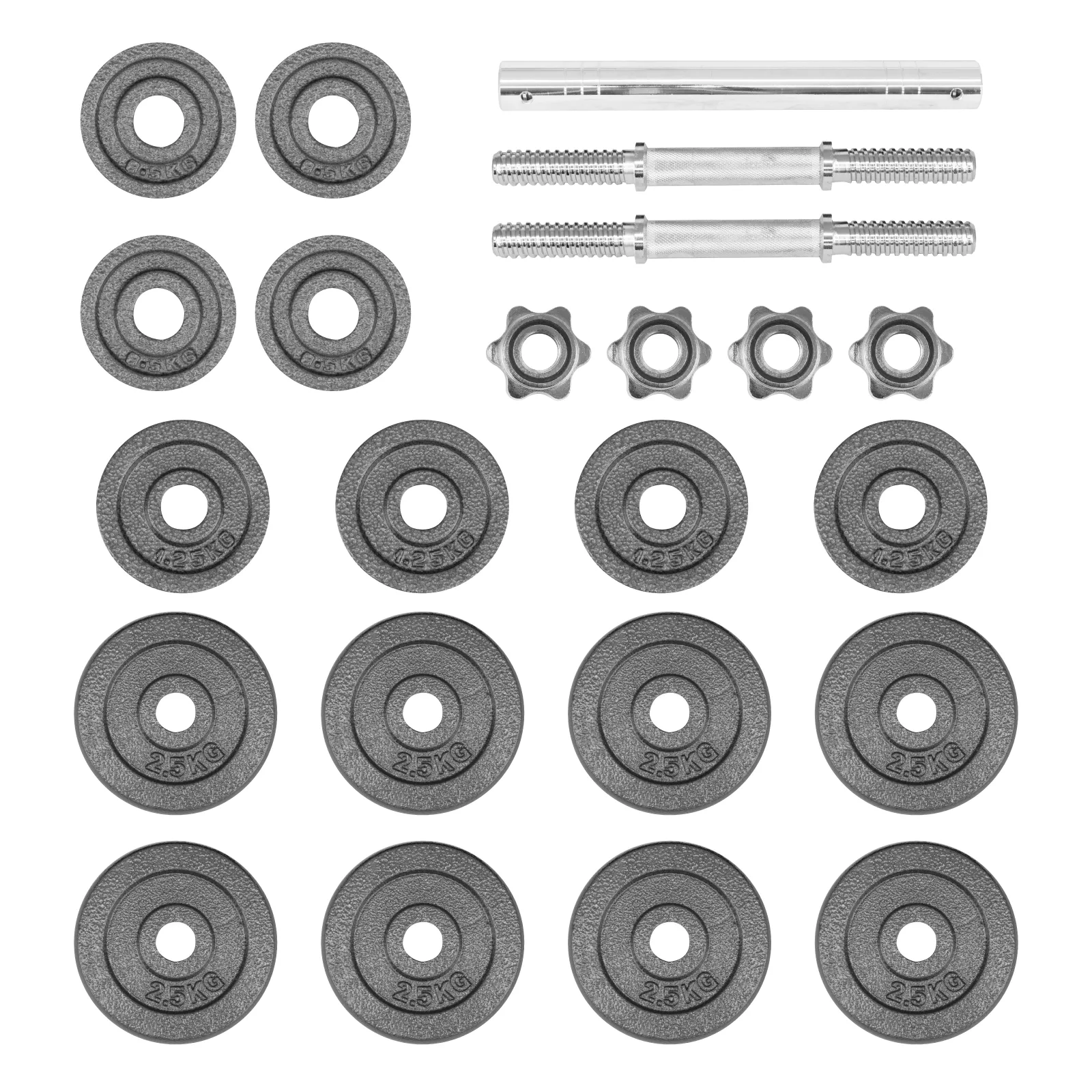 Mancuernas Altera Ajustables Discos Barra Conector 30 Kg