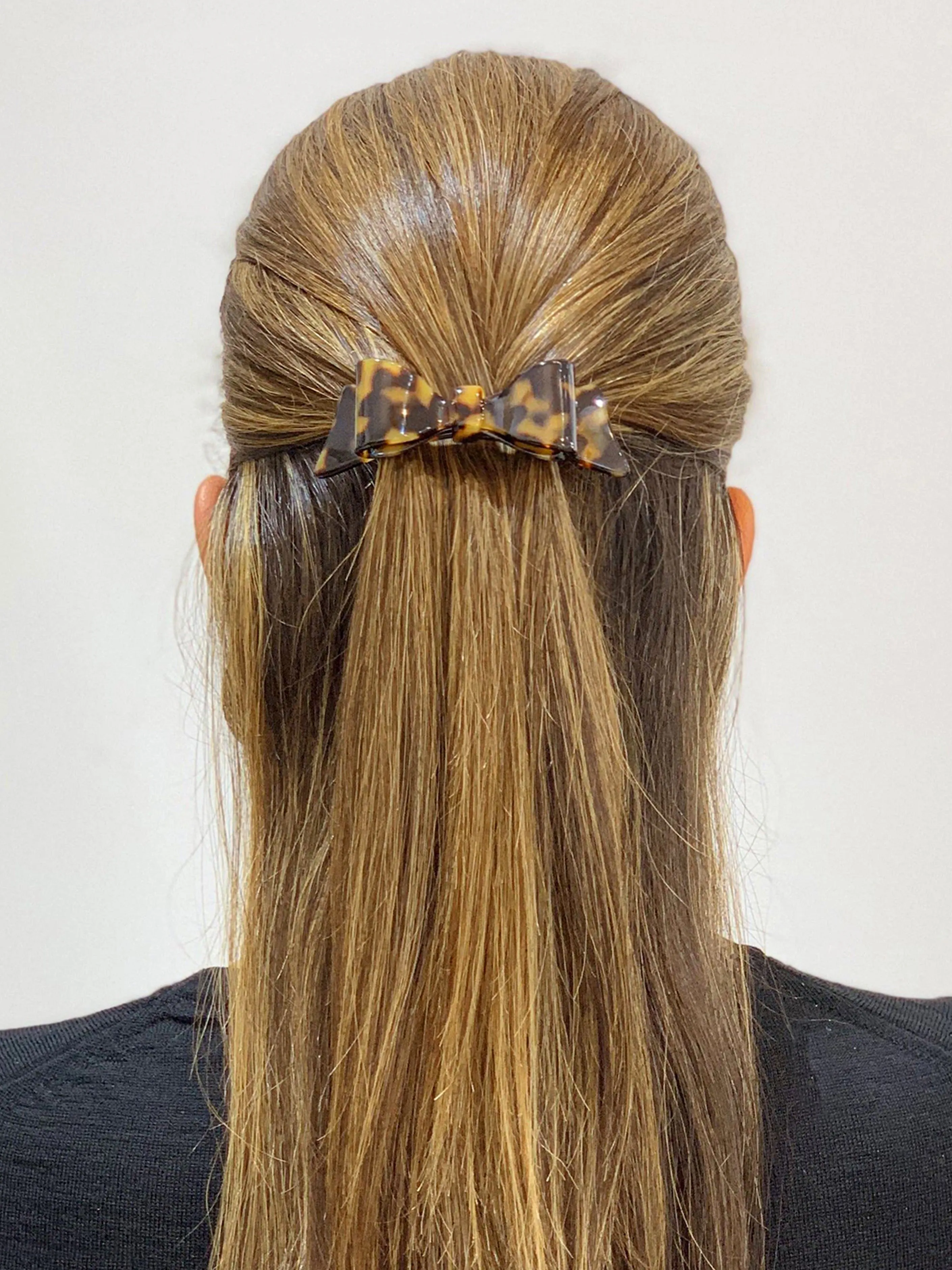 Marielle Small Damier Bow Hair Clip