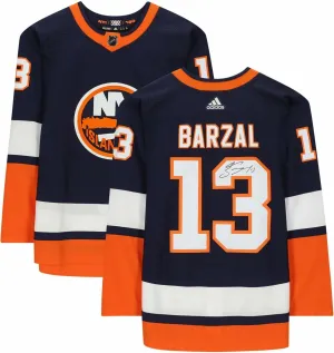 Mathew Barzal Signed Authentic Retro Islanders Jersey Fight Strap auto Fanatics