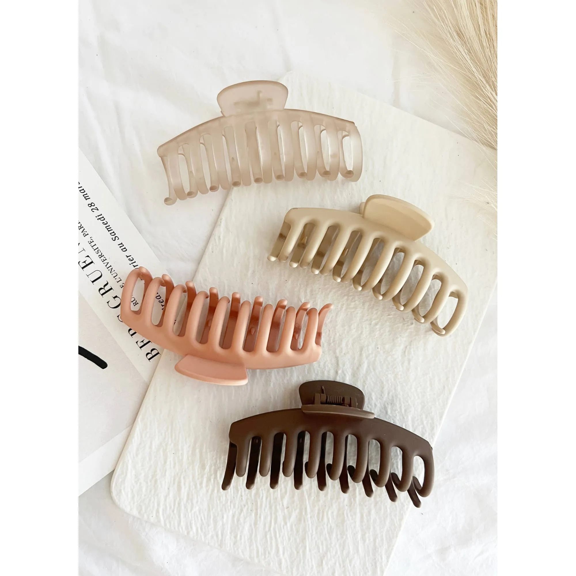 Matte Jumbo Hair Clips