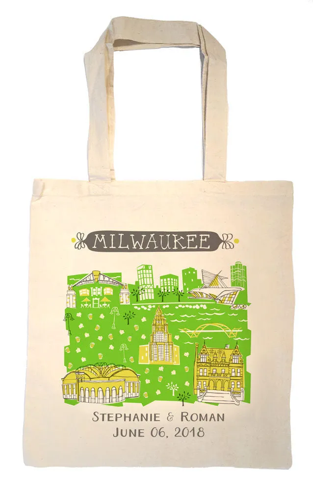Milwaukee Tote Bag-Wedding Welcome Tote