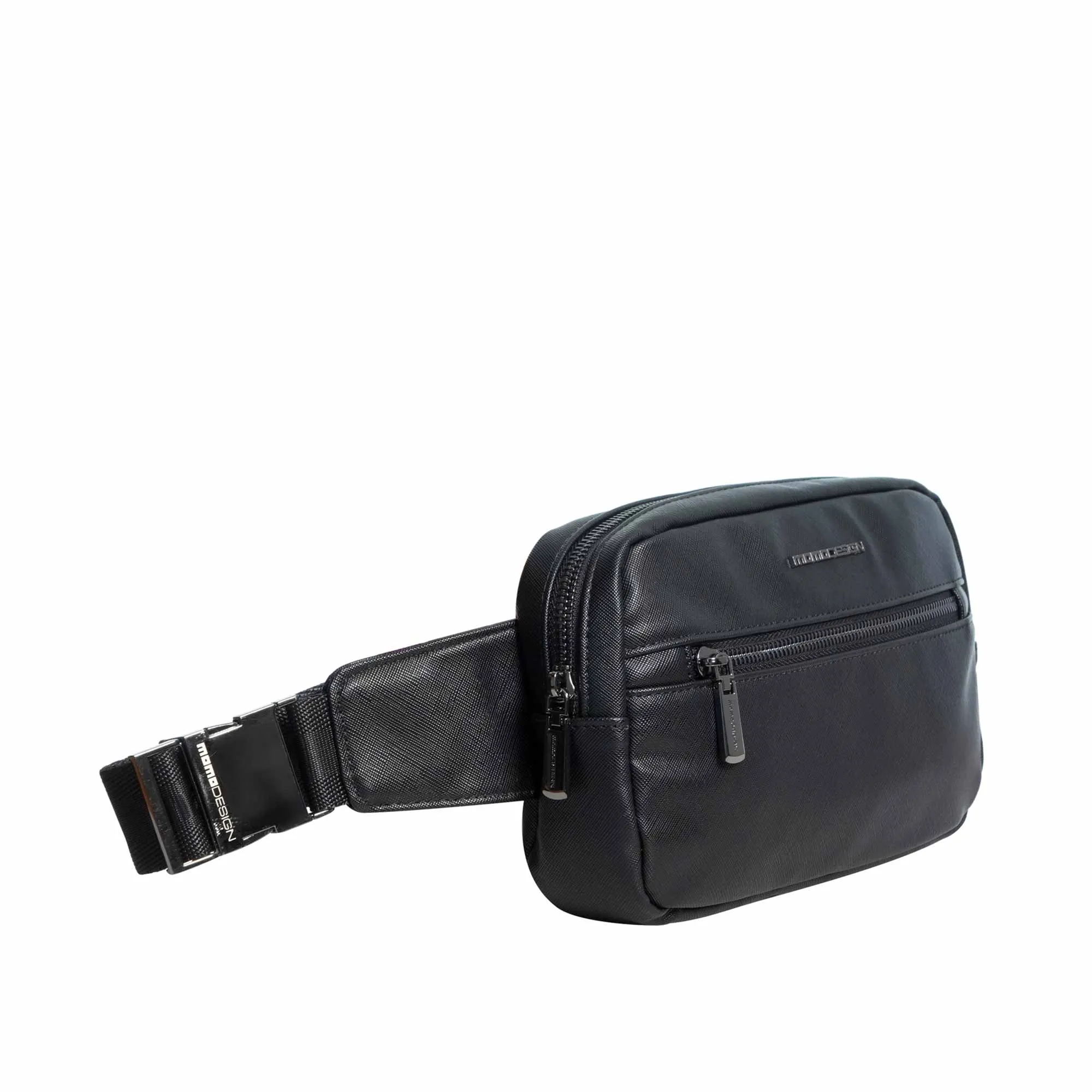 Momodesign Marsupio Sportivo Unico in Saffiano Nero