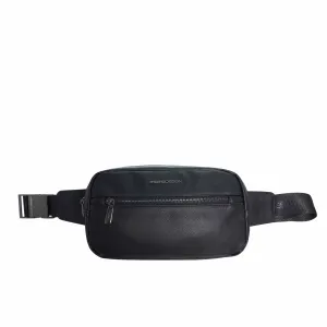Momodesign Marsupio Sportivo Unico in Saffiano Nero