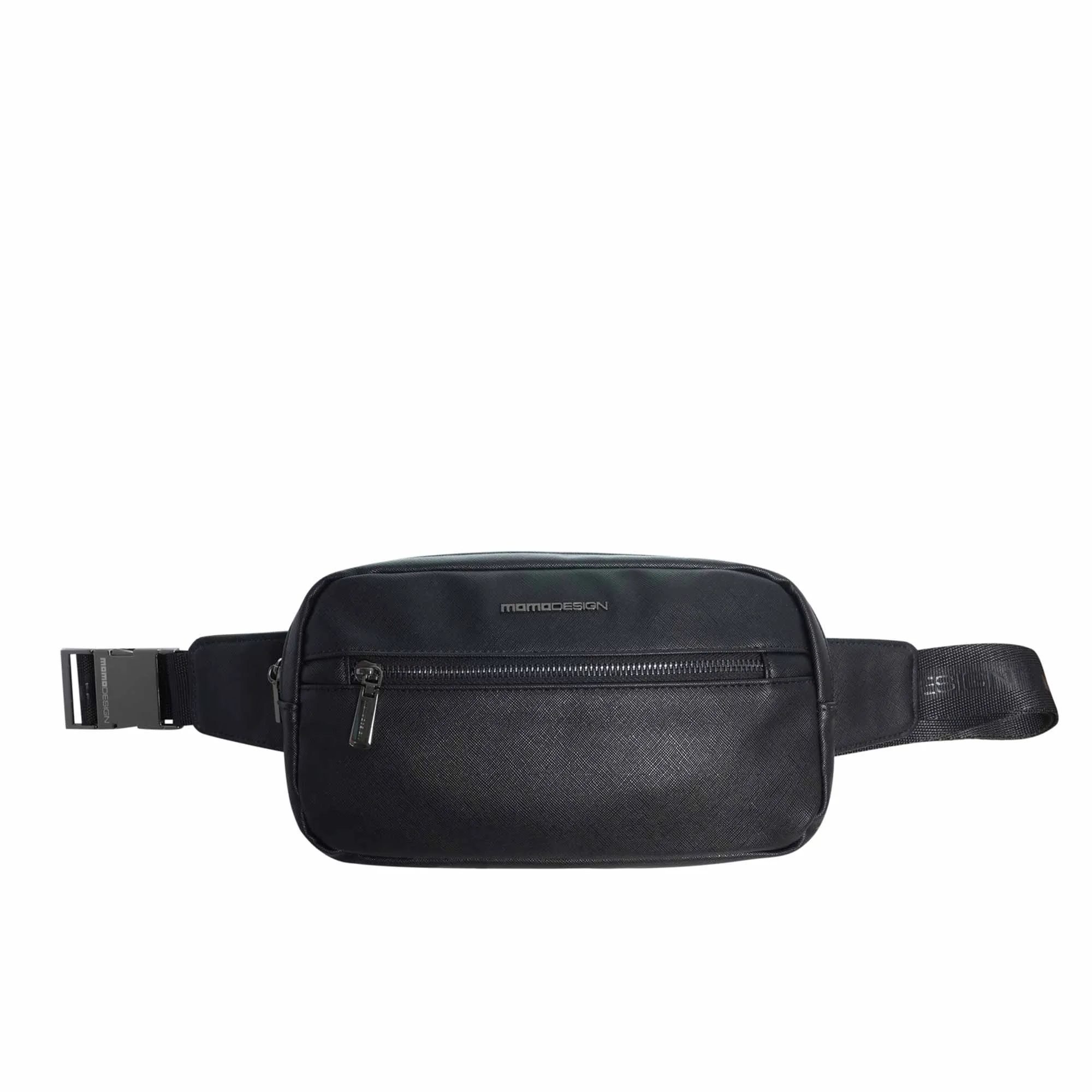 Momodesign Marsupio Sportivo Unico in Saffiano Nero