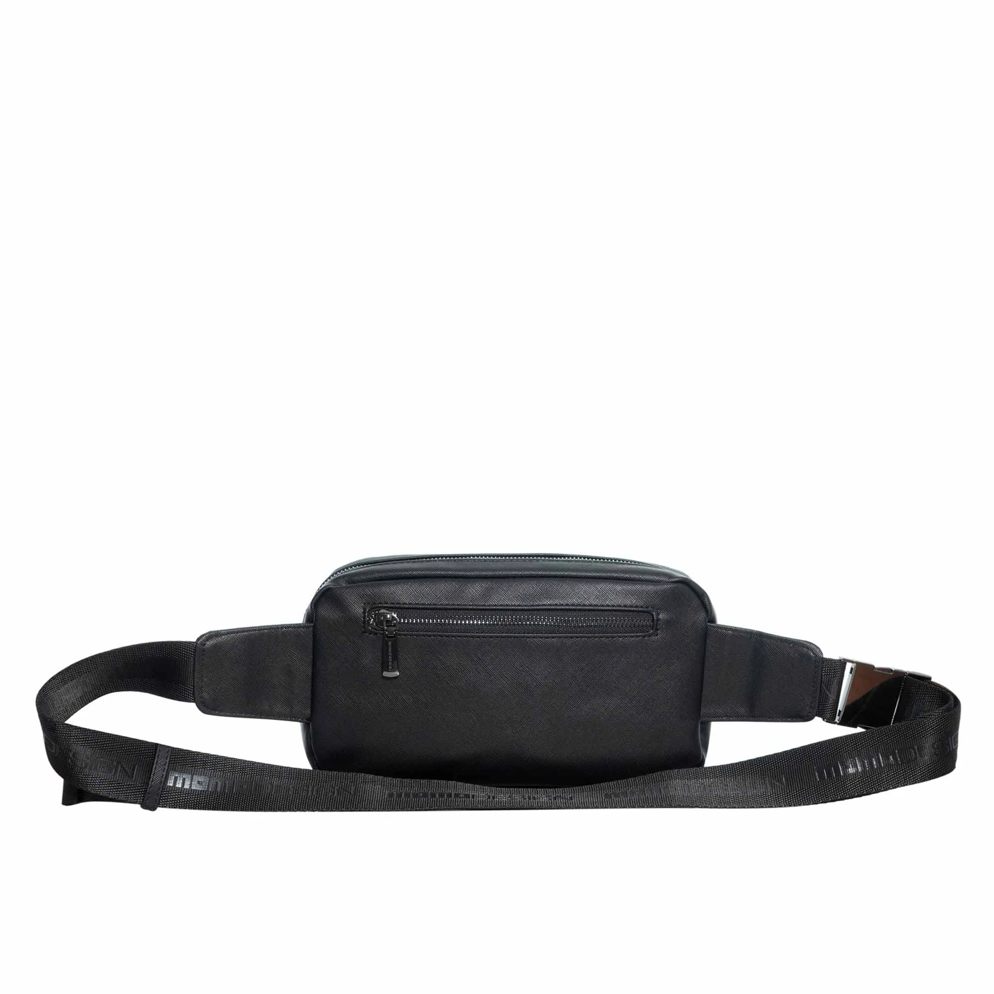 Momodesign Marsupio Sportivo Unico in Saffiano Nero