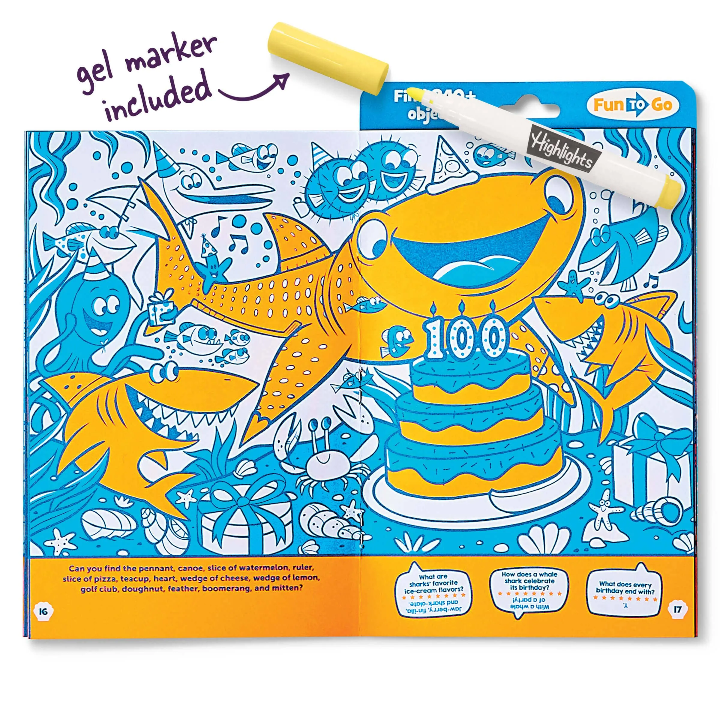 Neon Shark Hidden Pictures Puzzles