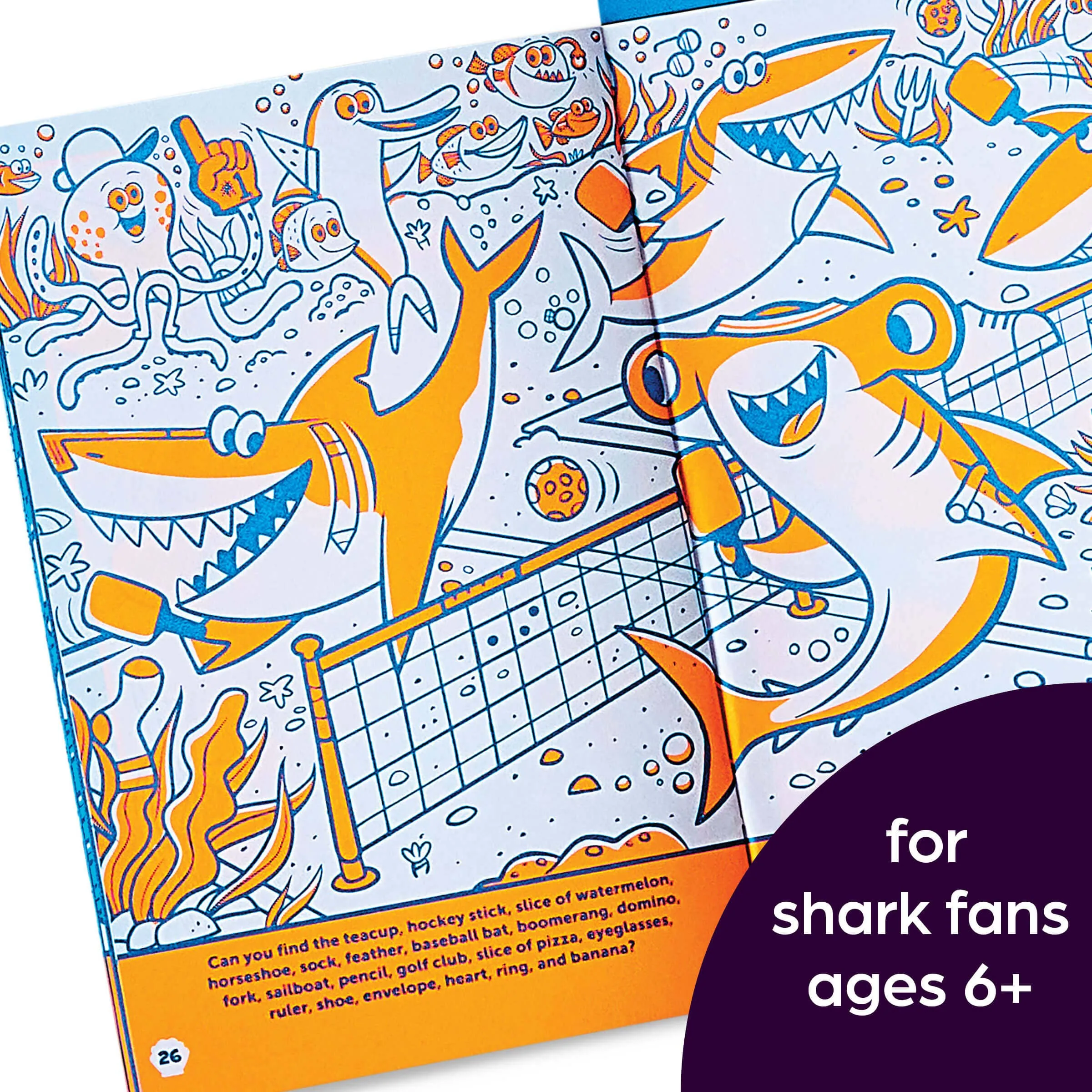 Neon Shark Hidden Pictures Puzzles