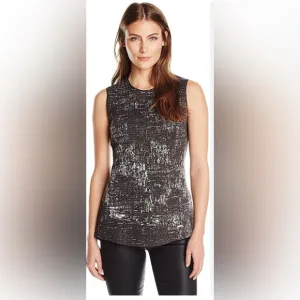 Nic &amp; Zoe stunning sleeveless sweater. Dark gray with subtle bling. EUC, size 2X