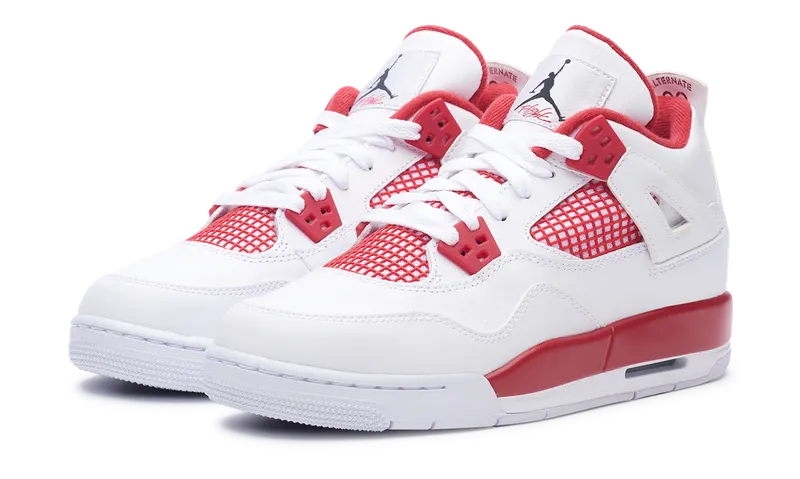 Nike Jordan 4 Retro Alternate 89 White Gym Red GS (408452-106) Youth Size 6Y-7Y