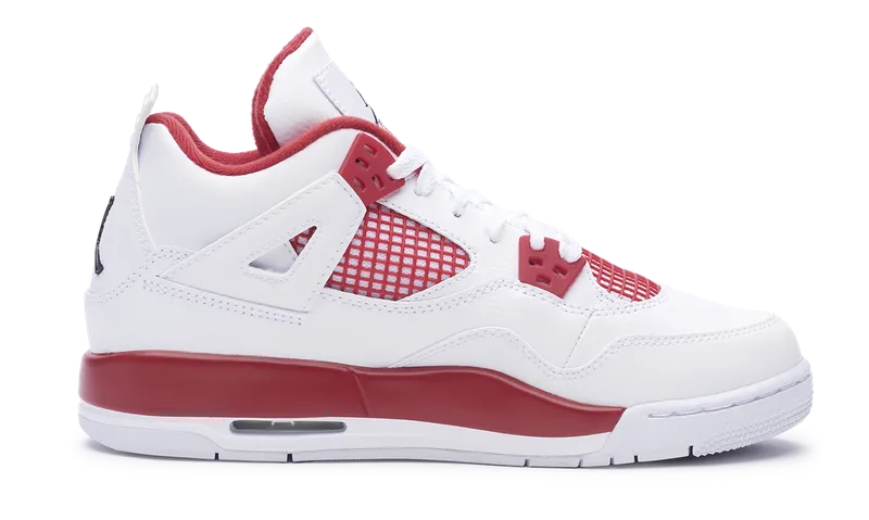 Nike Jordan 4 Retro Alternate 89 White Gym Red GS (408452-106) Youth Size 6Y-7Y