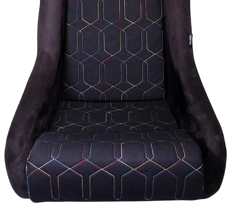 NRG SC-300-GS01MC Multi Color Geometric FRP Racing Seat Cushion