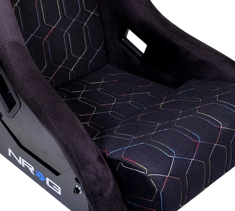 NRG SC-300-GS01MC Multi Color Geometric FRP Racing Seat Cushion