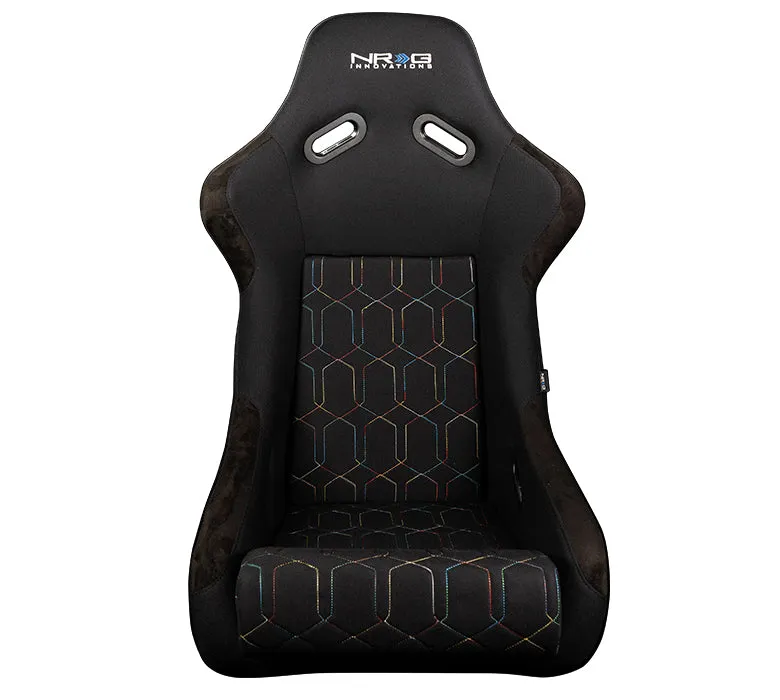 NRG SC-300-GS01MC Multi Color Geometric FRP Racing Seat Cushion