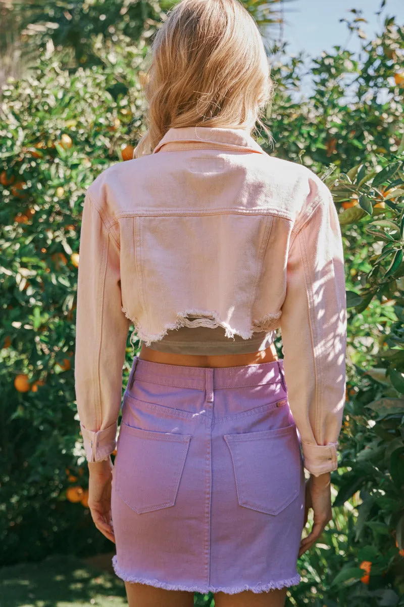 Paradise Color Block Mini Skirt