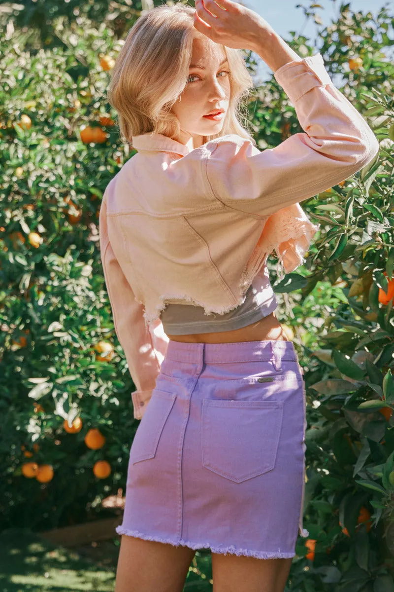 Paradise Color Block Mini Skirt