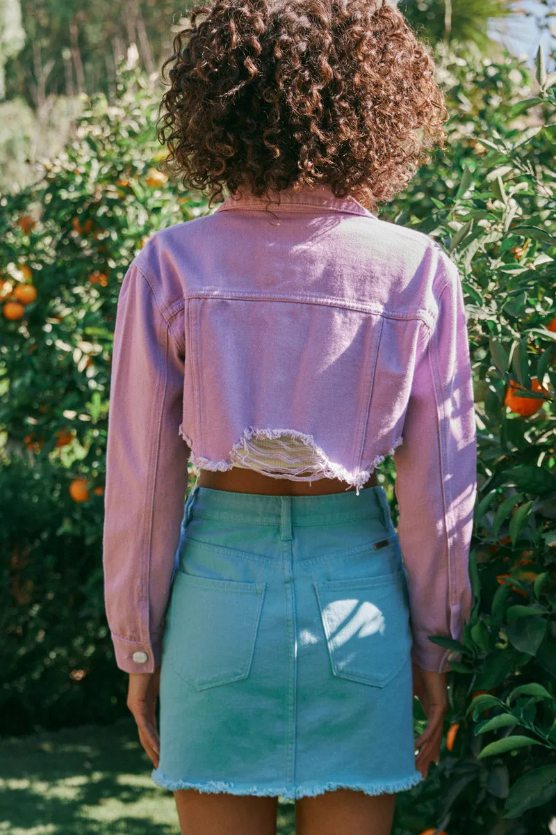 Paradise Color Block Mini Skirt