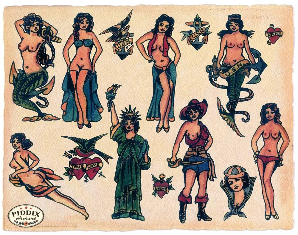 PDXC7785 -- Retro Tattoos